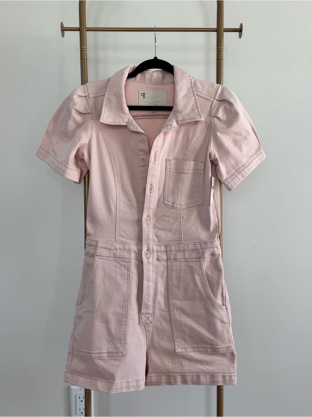 Pilcro Pink Short Sleeve Romper